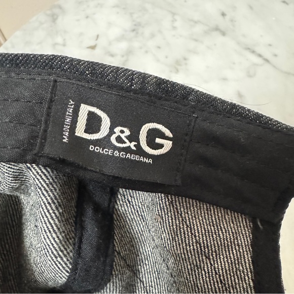 Dolce & Gabbana Vintage Denim Embroidered Cap Hat D & G Jean - Picture 5 of 9